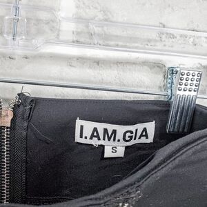 I AM GIA Small High-Waisted Coco Pants Chain Panel Black
